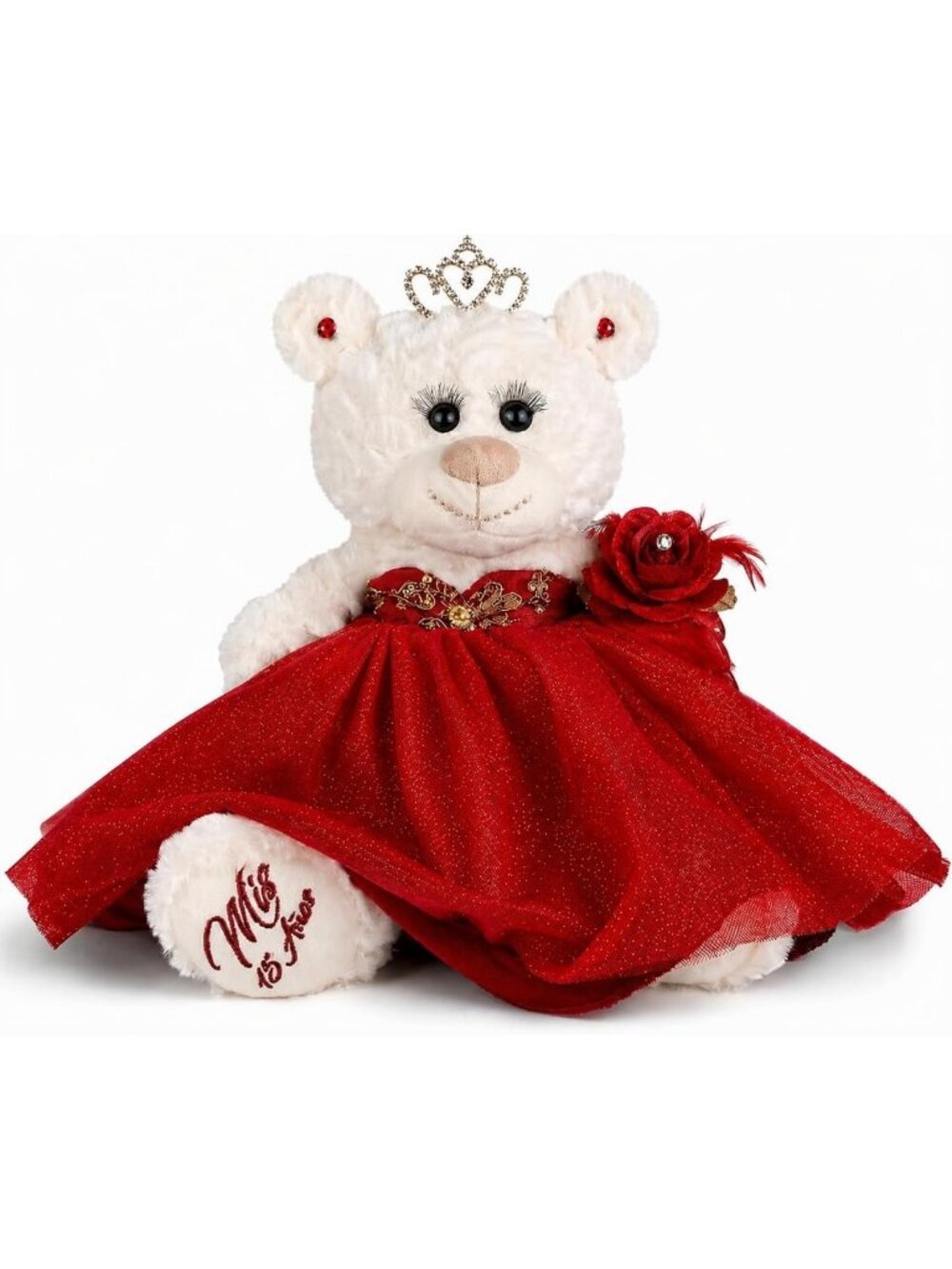 Petite Quinceañera Teddy Bear with Dress – Adorable Keepsake & Decor for 15 Años